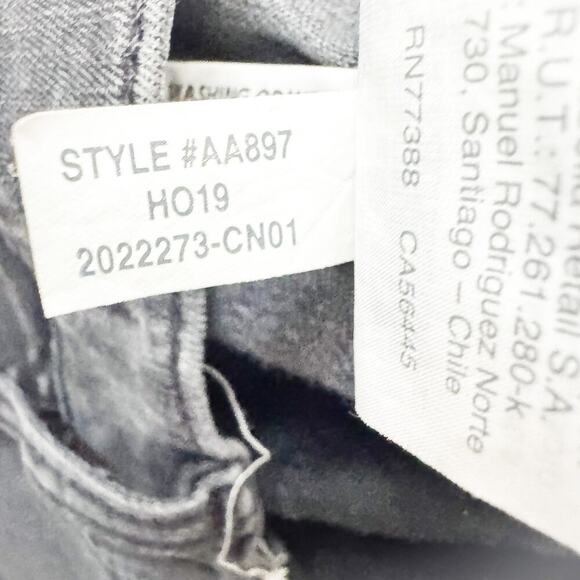 Madewell Cali Demi-Boot Charcoal Wash Button Fly Denim Jeans Size 27 - Picture 7 of 9